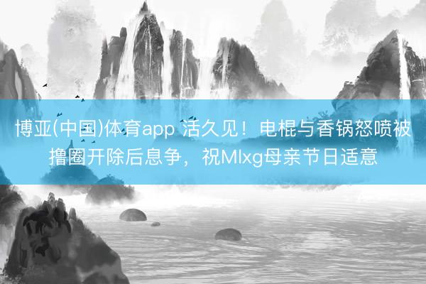 博亚(中国)体育app 活久见！电棍与香锅怒喷被撸圈开除后息争，祝Mlxg母亲节日适意