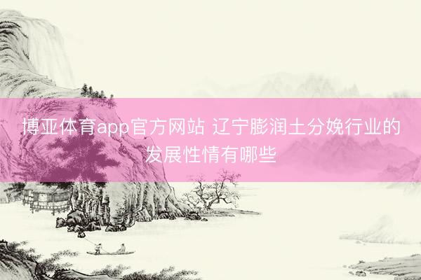 博亚体育app官方网站 辽宁膨润土分娩行业的发展性情有哪些