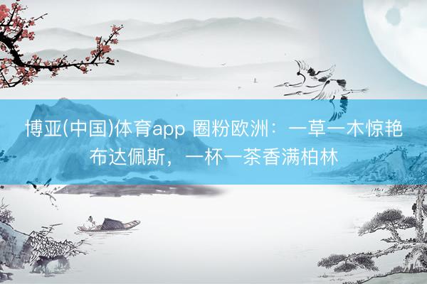 博亚(中国)体育app 圈粉欧洲:一草一木惊艳布达佩斯,一杯一茶香满柏林
