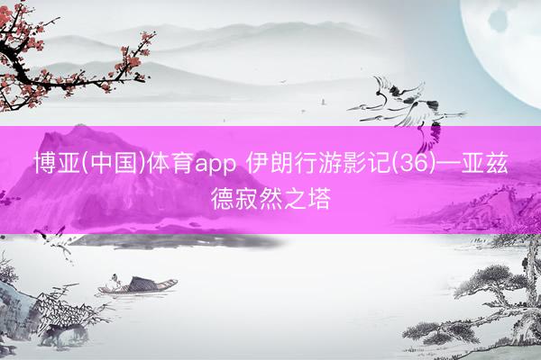 博亚(中国)体育app 伊朗行游影记(36)—亚兹德寂然之塔