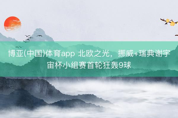 博亚(中国)体育app 北欧之光，挪威+瑞典谢宇宙杯小组赛首轮狂轰9球